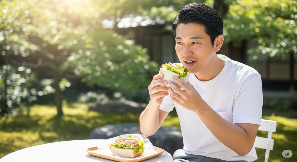 サラダたっぷりサンドイッチでヘルシーダイエット